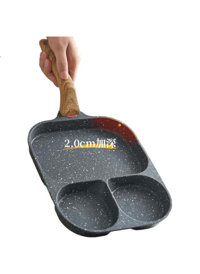 Asd Non-Stick Maifanshi Color Egg Frying Pan 18Cm Three-Hole Egg Frying Pan Electric Stove Universal Jl18K11Wg - Image 1