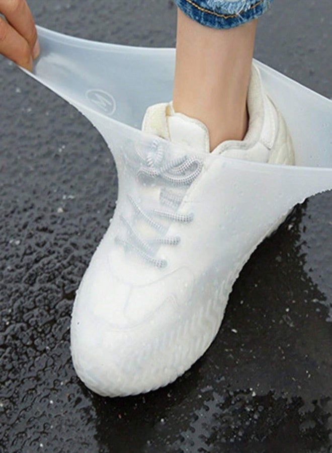 Generic 1 pair of bottom rainproof shoe covers, waterproof, non-slip, and wear-resistant, cycling sports boots, reusable and foldable, super elastic one-size-fits-all for men and women  - Image 2