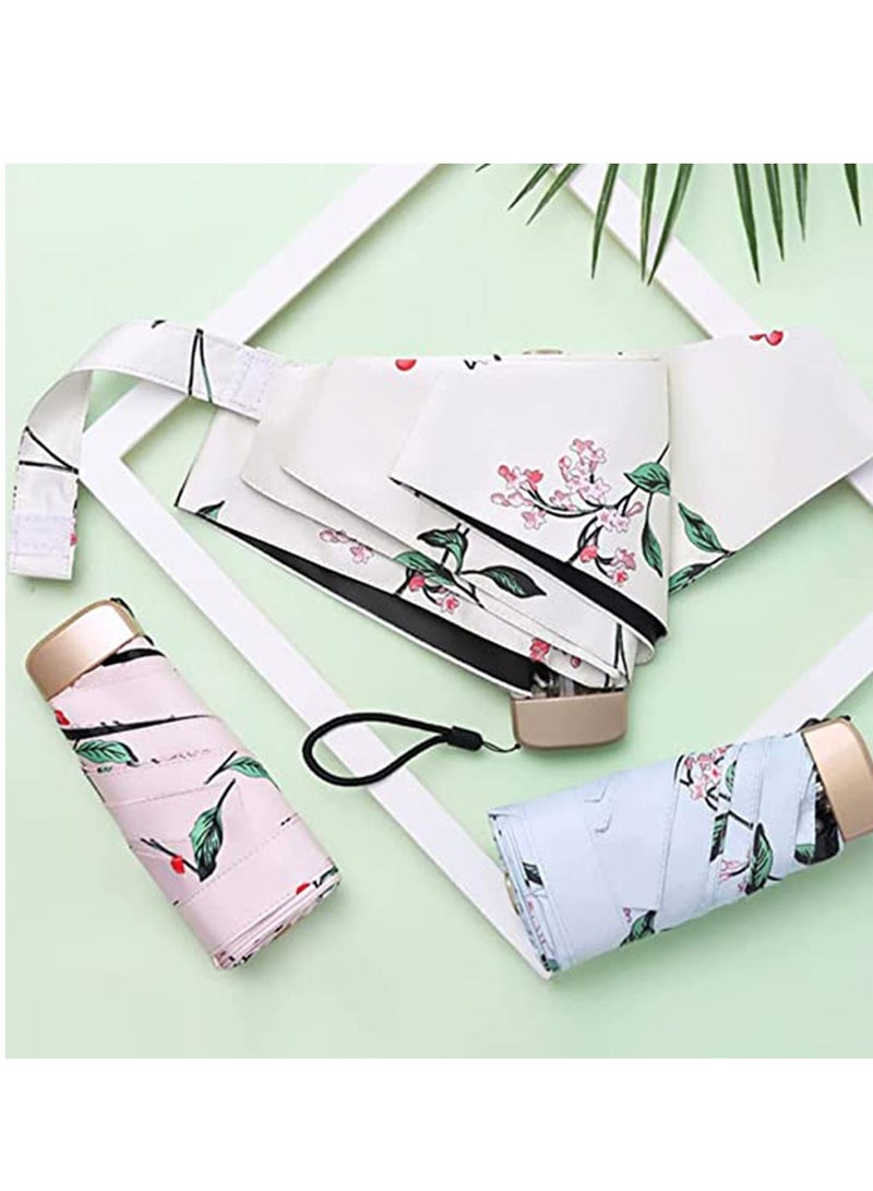 SYOSI Travel Umbrella UV, Small Compact Protection Mini Perfect for Lightweight Portable Parasol Outdoor Sun & Rain Umbrellas for Men, Women, and Kids - Image 4