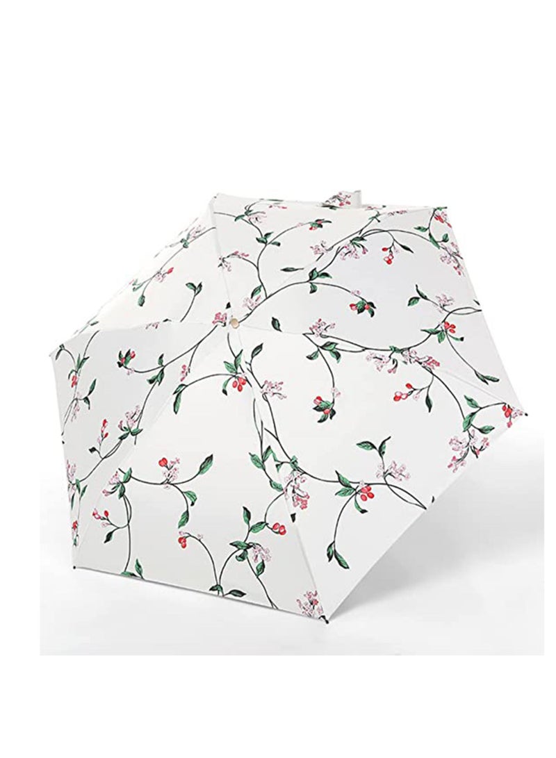 SYOSI Travel Umbrella UV, Small Compact Protection Mini Perfect for Lightweight Portable Parasol Outdoor Sun & Rain Umbrellas for Men, Women, and Kids - Image 1