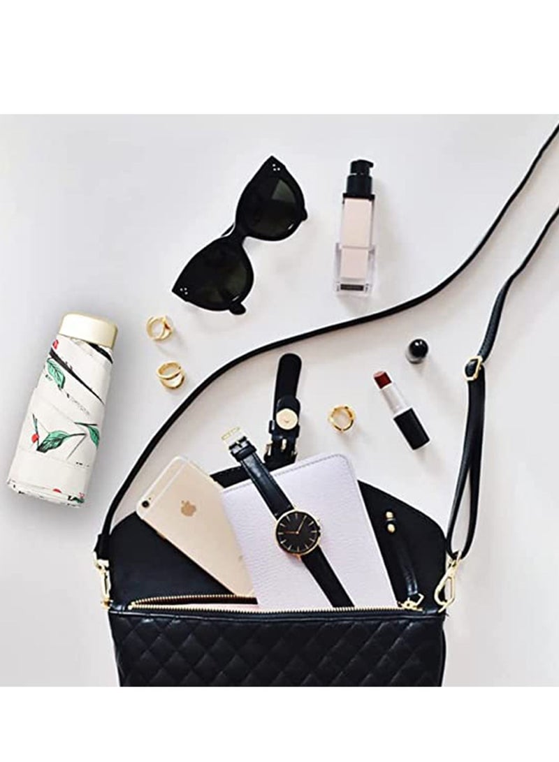 SYOSI Travel Umbrella UV, Small Compact Protection Mini Perfect for Lightweight Portable Parasol Outdoor Sun & Rain Umbrellas for Men, Women, and Kids - Image 3