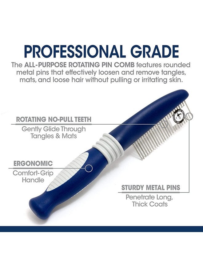 four paws Magic Coat Four Paws Comb with Rotating Pins Dog Brush Removes Tangles and Mats - Image 1