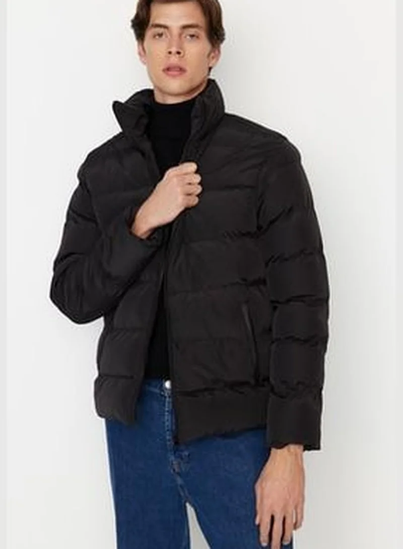 trendyol Black Men's Regular Fit Windproof Puffy Coat.