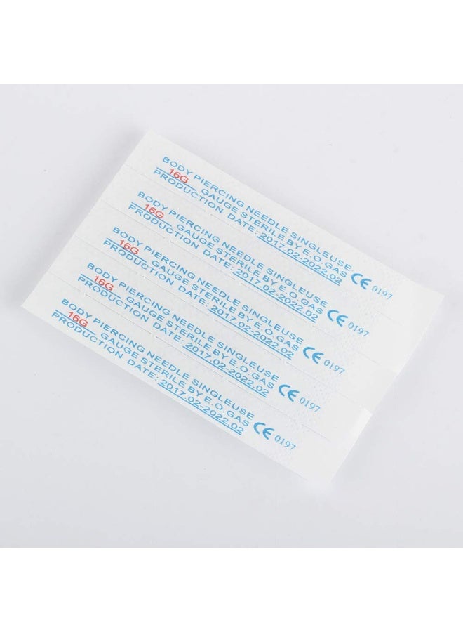16G 5 Pieces Body Ear Navel Nose Lip Nipple Piercing Needles - Image 3