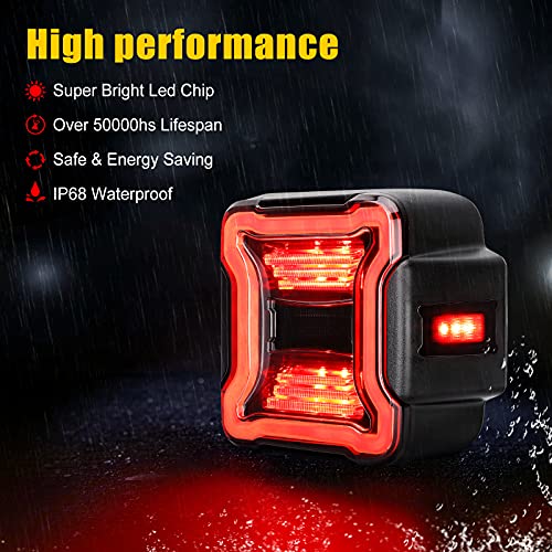 SUPAREE LED Tail Lights Fits for Jeep Wrangler JL 2018-2024 with Reverse Light Turn Signal Lamp Running Lights Side Marker Light - Image 3