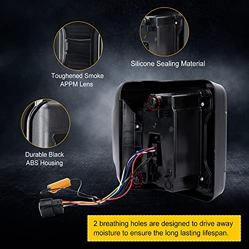 SUPAREE LED Tail Lights Fits for Jeep Wrangler JL 2018-2024 with Reverse Light Turn Signal Lamp Running Lights Side Marker Light - Image 4