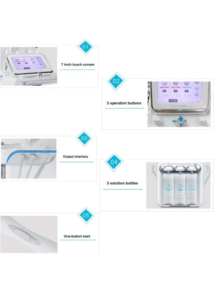7-in-1 skin rejuvenation device with water, hydrogen, oxygen, and microbubbles; it suctions out blackheads, deeply cleanses, and rejuvenates the skin. - Image 4