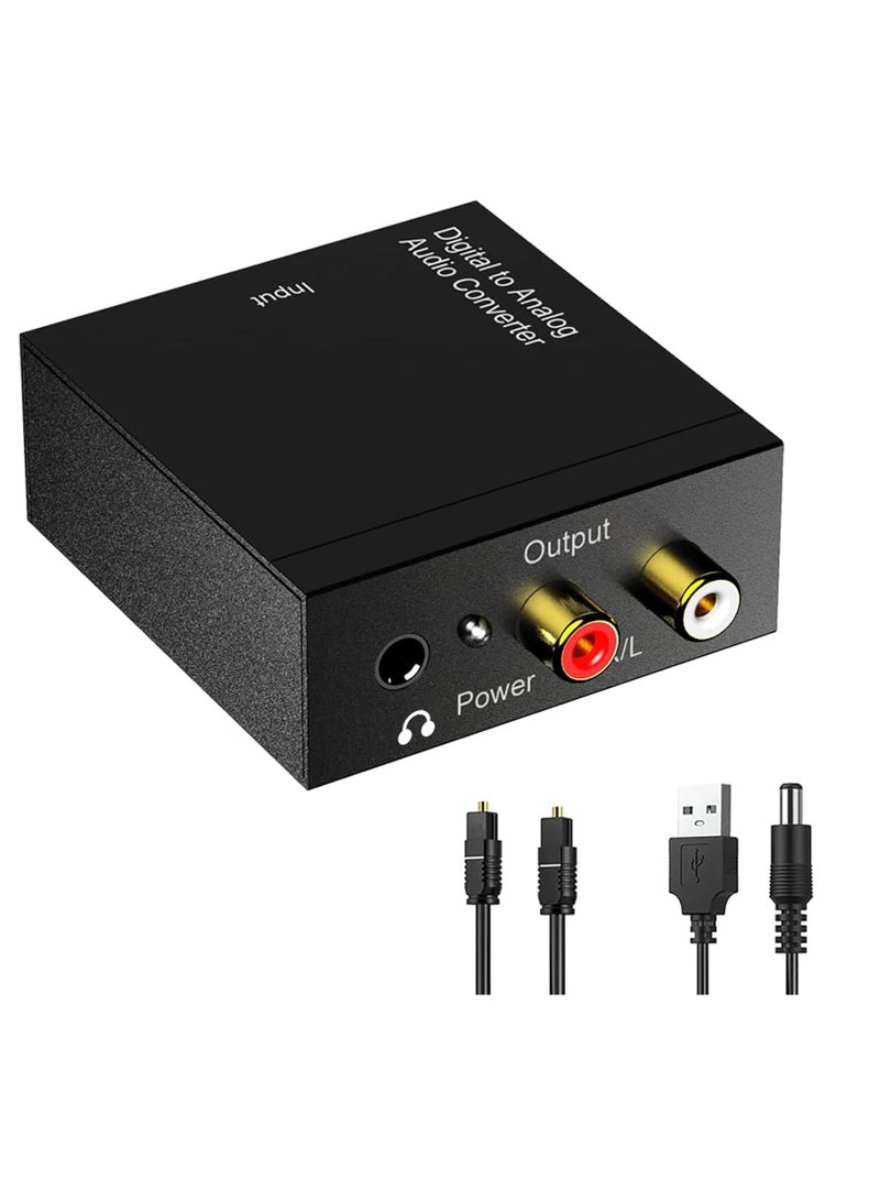 Meetion 192KHz Digital to Analog Audio Converter DAC Digital SPDIF Optical to Analog L/R RCA Converter Toslink Optical to 3.5mm Jack Adapter for PS3 HD DVD PS4 Amp Apple TV Home Cinema - Image 1