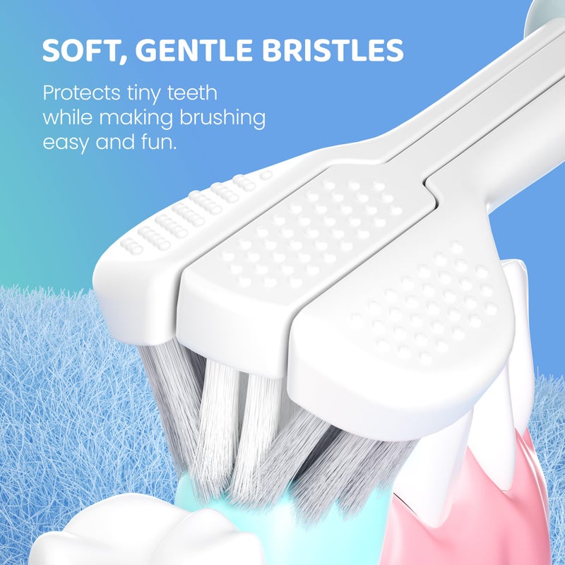 Well Before Kids U Shaped Electric Toothbrush with 5 Brush Heads, Ultrasonic, 5 Modes, IPX7 Waterproof Design (Spaceman, Blue Ages 2-7) - Image 4