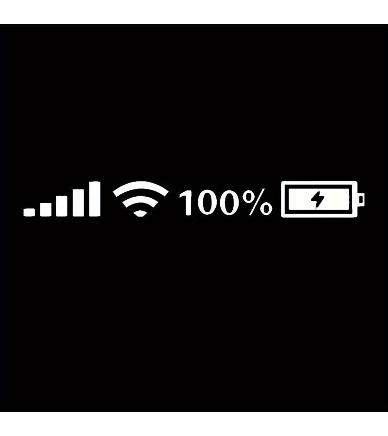 Reflective Glitter Car Stickers White Charming High Glossy Embellishments For Battery Wifi Decor - Image 1