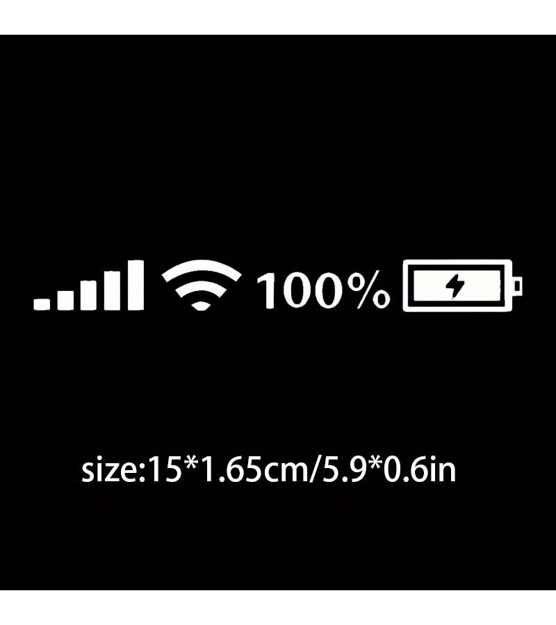 Reflective Glitter Car Stickers White Charming High Glossy Embellishments For Battery Wifi Decor - Image 2