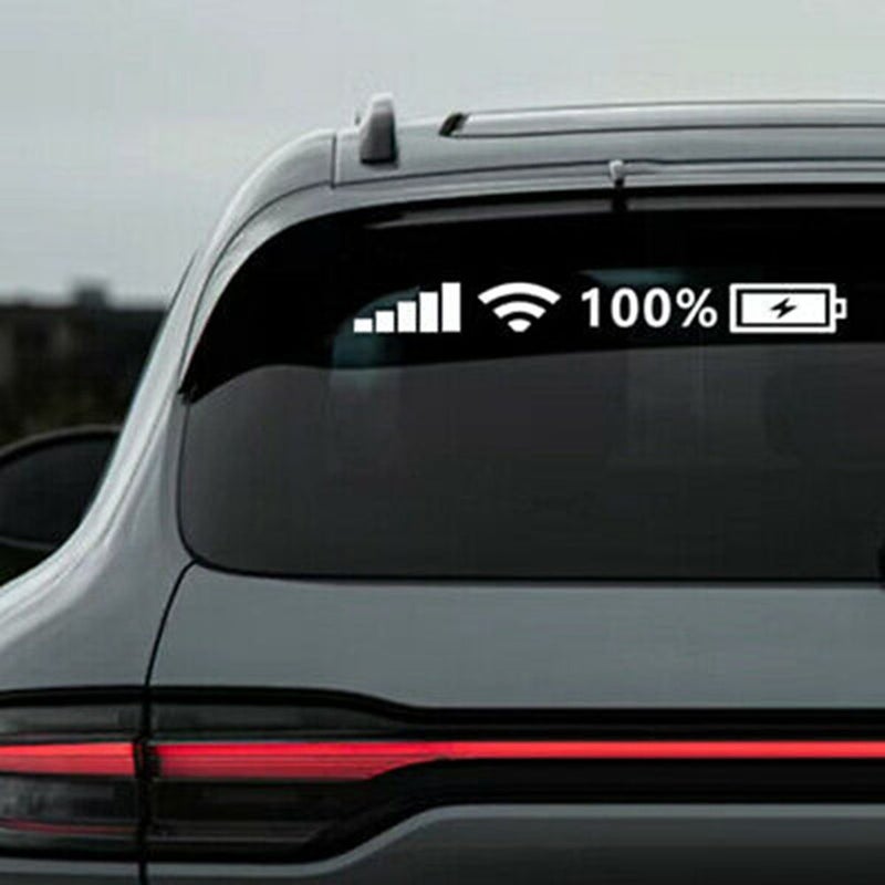 Reflective Glitter Car Stickers White Charming High Glossy Embellishments For Battery Wifi Decor - Image 3