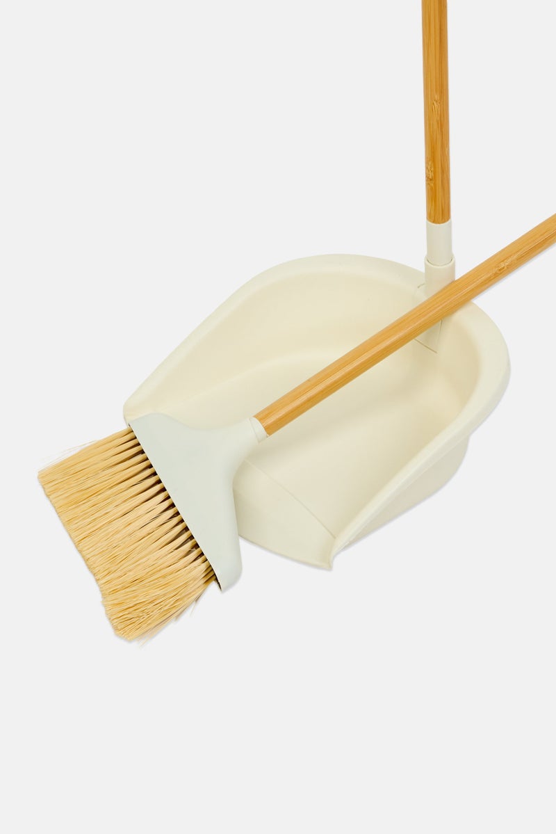 Bombay Broom And Dustpan Set, Cream - Image 3