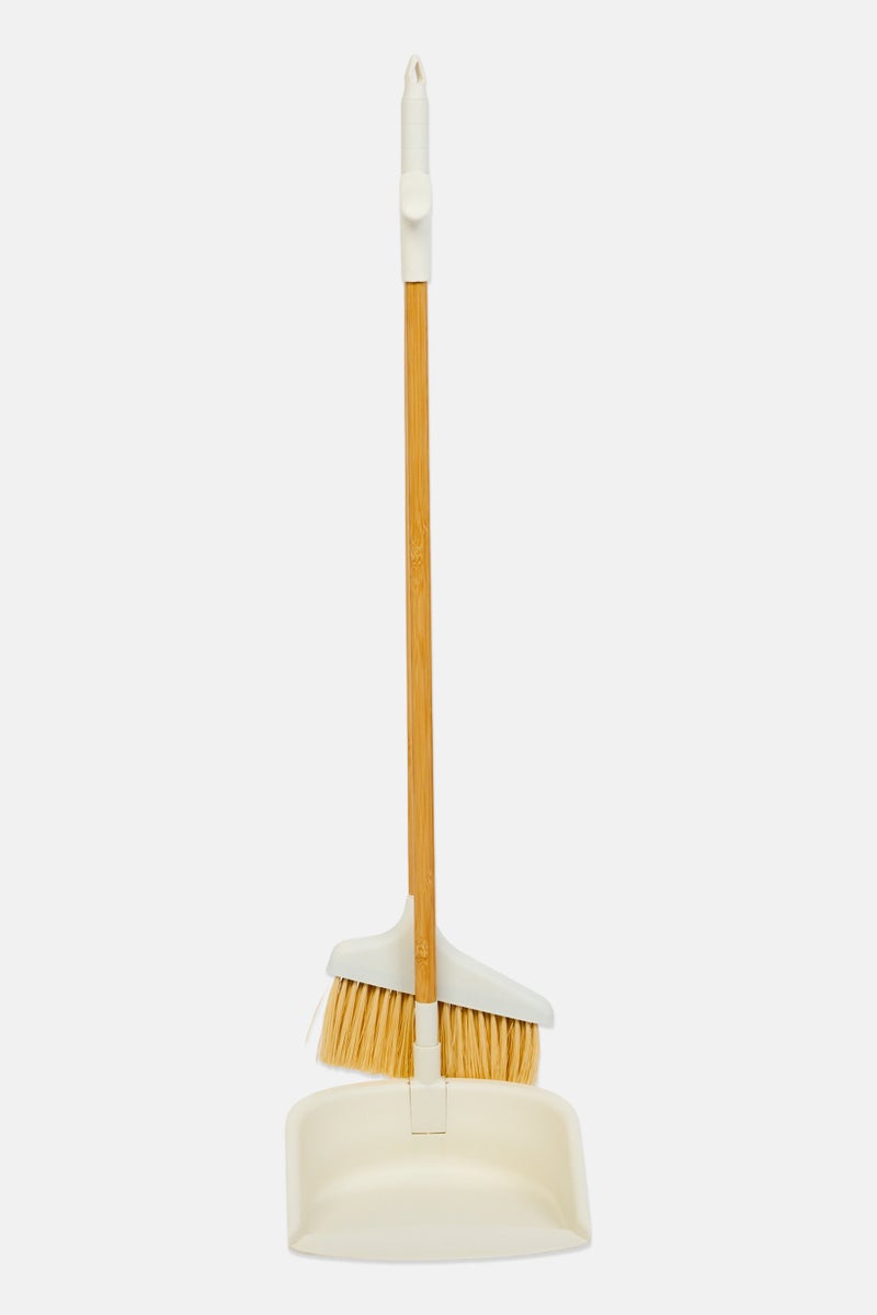 Bombay Broom And Dustpan Set, Cream - Image 1