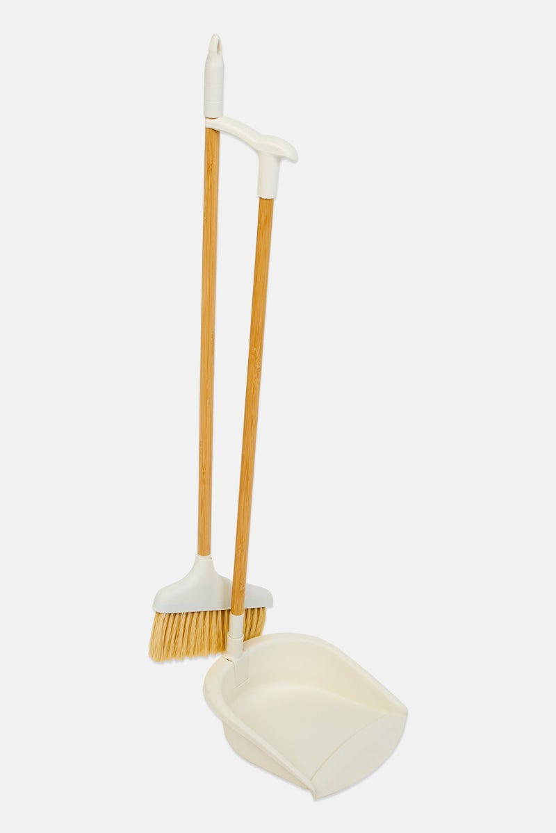 Bombay Broom And Dustpan Set, Cream - Image 2