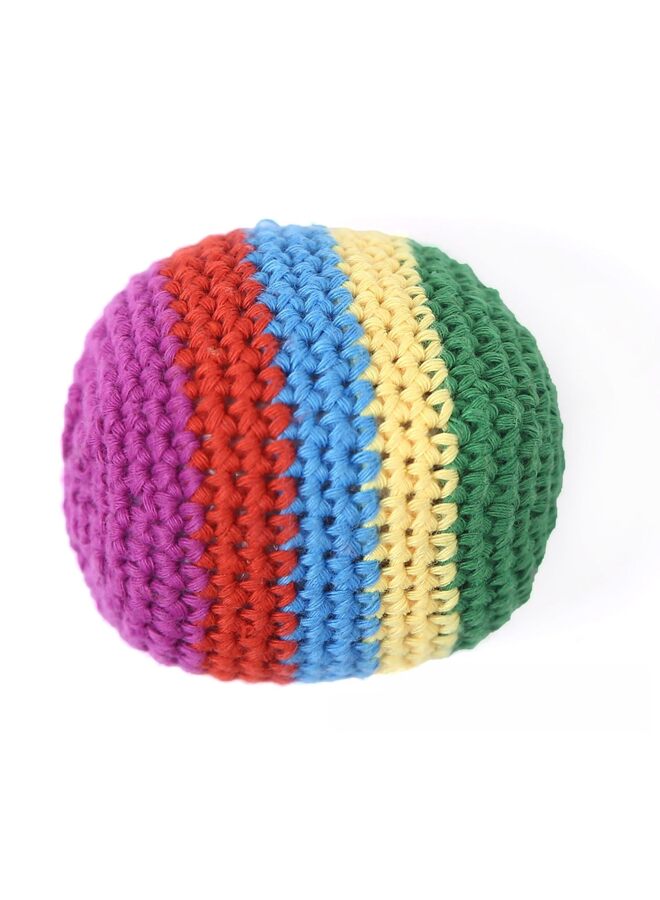 LAMAY Hacky Sacks, Multicolored Crochet Assorted Geometric Pattern Hacky Ball, Foot Bag Kick Sack, Indoor and Outdoor Toys for Kids and Adults(6PCS) - Image 2