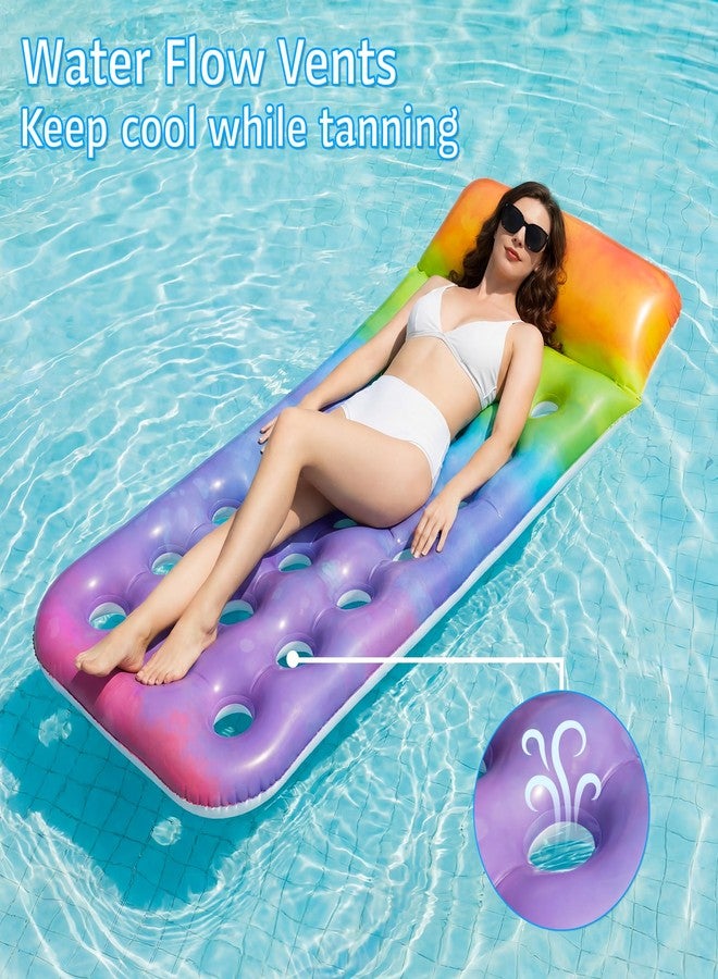 FindUWill Inflatable Pool Floats Adults, 2 Pack Pool Floats Adult Heavy Duty, Floating Lounger Pool Floaties for Adults, Pool Rafts for Summer Party, Pool Beach Lake Fun - Image 2