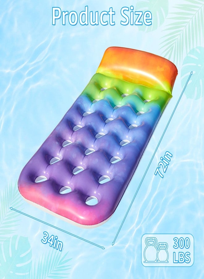 FindUWill Inflatable Pool Floats Adults, 2 Pack Pool Floats Adult Heavy Duty, Floating Lounger Pool Floaties for Adults, Pool Rafts for Summer Party, Pool Beach Lake Fun - Image 4