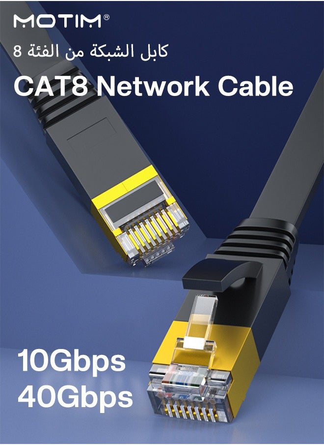 Motim Ethernet Cable 2M, Cat 6 Gigabit Network Cord, High-Speed 1000Mbps RJ45 Internet Cable, Double Shielded Ethernet Cable Compatible with Gaming Switch PS4 PS5 PC Router TV Xbox  - Image 2