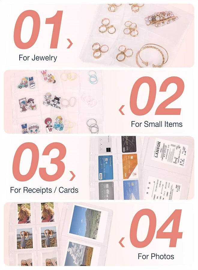 joyzzz Jewelry Travel Organizer Case, Transparent Jewelry Storage Book Ring Binder Jewelry Bags Clear Booklet Zipper Pouch Bag for Necklaces, Earrings, Rings, Bracelets - Image 4