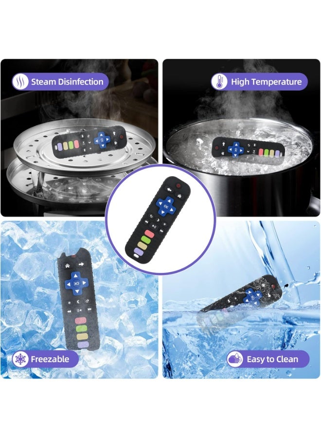 عضاضة للأطفال على شكل جهاز تحكم عن بُعد للتلفزيون – ألعاب التسنين للأطفال 3–24 شهرًا، متعددة الألوان - Image 5