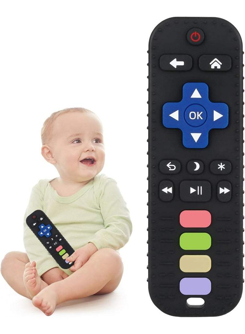 عضاضة للأطفال على شكل جهاز تحكم عن بُعد للتلفزيون – ألعاب التسنين للأطفال 3–24 شهرًا، متعددة الألوان - Image 1