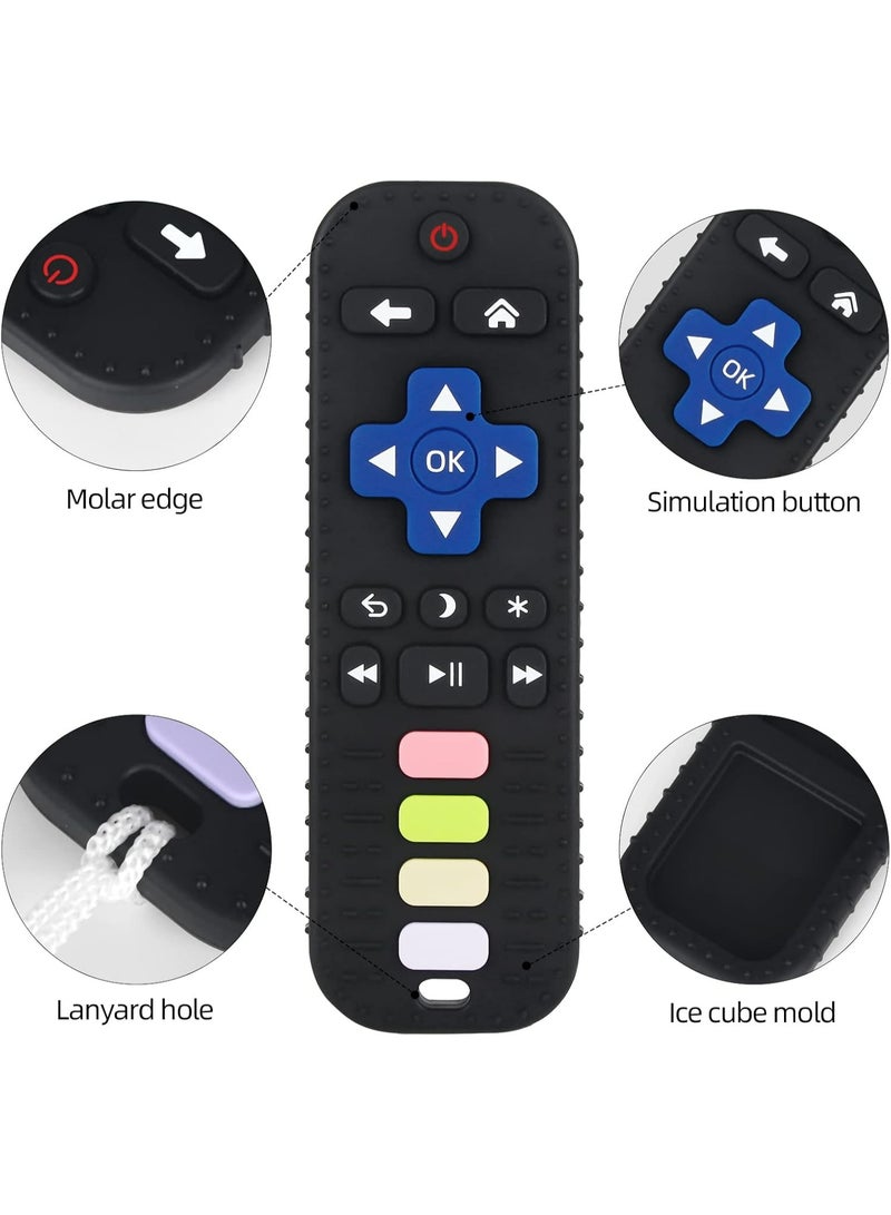 عضاضة للأطفال على شكل جهاز تحكم عن بُعد للتلفزيون – ألعاب التسنين للأطفال 3–24 شهرًا، متعددة الألوان - Image 3