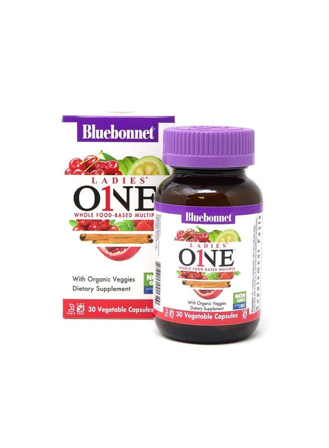 Bluebonnet نيوترشن ليديز وان كبسولة نباتية عضوية من Whole Food Multiple K2 Energy Vitality Nongmo خالٍ من الجلوتين وفول الصويا والحليب كوشير إمداد لمدة شهر واحد باللون الرمادي الفاتح 30 كبسولة - Image 4