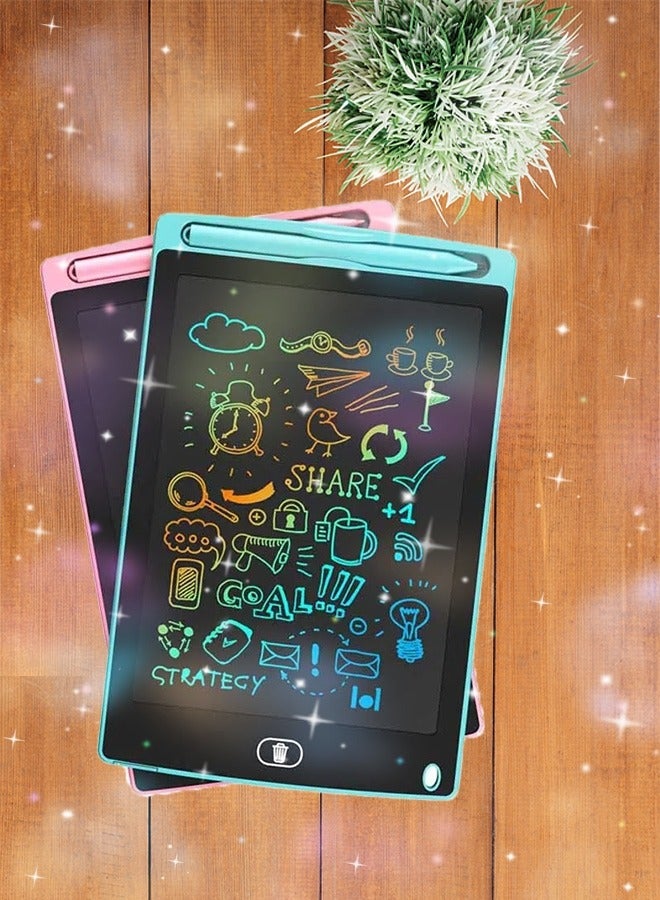 LCD Writing Tablet for Kids, 12 Inch Colorful Doodle Board Drawing Pad, Erasable Electronic Painting Pads, Reusable Writing Pad, with Lock Function Educational Toy Gift for Girls Boys Toddlers (Blue) - Image 3