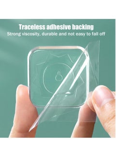 KASTWAVE Self Adhesive PU Door Stopper 6 Pack Clear Square Soft Rubber Wall Protector Door Handle Bumper Pads for Wall Fridge Cabinets Headboard  - Image 5