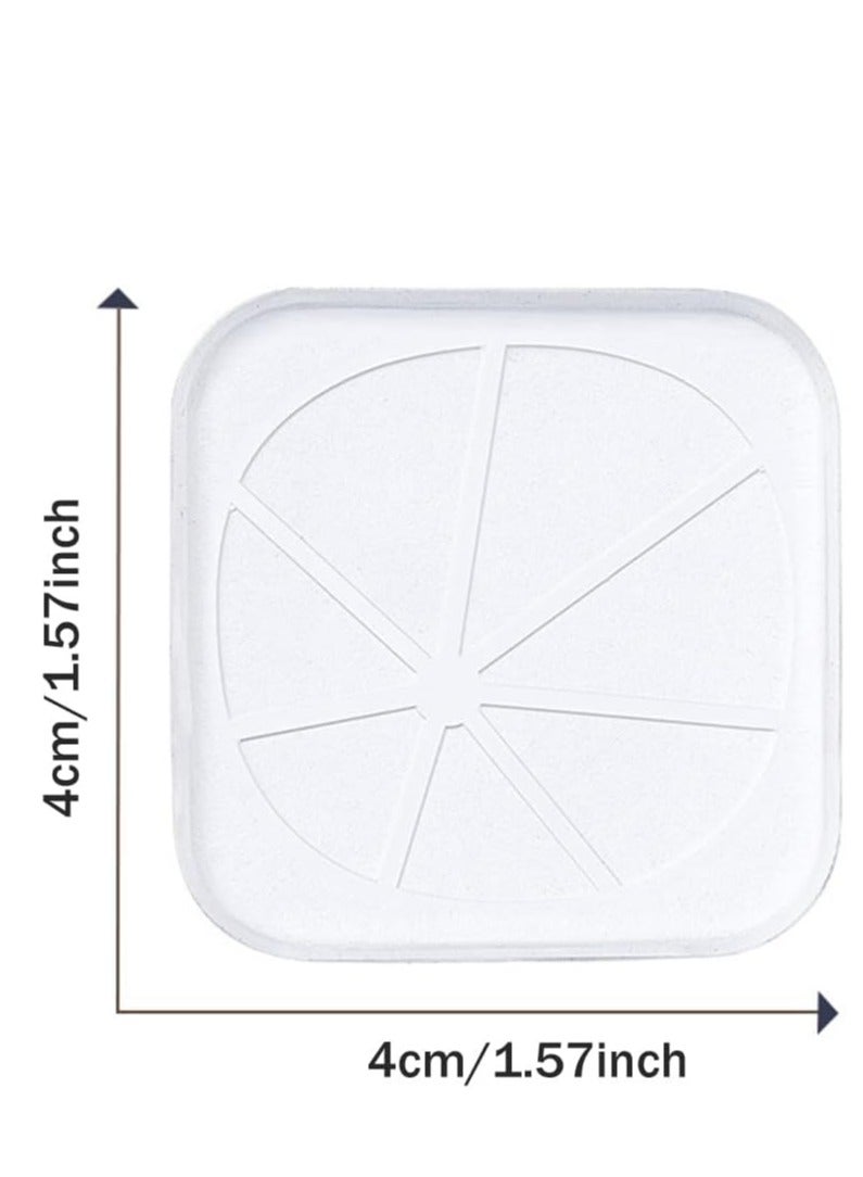 KASTWAVE Self Adhesive PU Door Stopper 6 Pack Clear Square Soft Rubber Wall Protector Door Handle Bumper Pads for Wall Fridge Cabinets Headboard  - Image 4