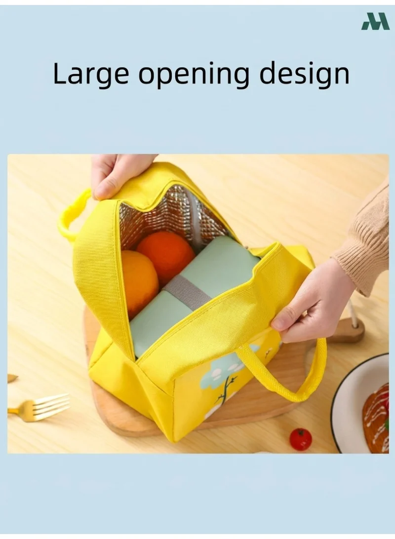 Mobcos Giraffe Yellow Lunch Bag Mobcos Giraffe Yellow Large Capacity Insulated Lunch Bag | Waterproof & Stain-Resistant Meal Tote with Advanced Temperature Retention | Durable Polyester Lunch Bag for Office & School  | Best Price UAE