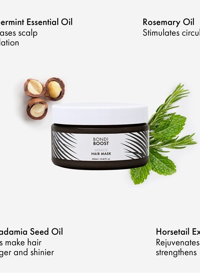BONDIBOOST Miracle Mask 8.45 fl oz - Deep Conditioner Hair Mask for Thinning Hair Types - Promotes Thicker, Healthier, Fuller Hair - Repair Dry Damaged Hair - Vegan + Cruelty-Free - Australian Made - Image 5