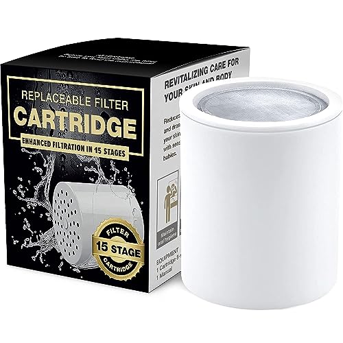FEELSO FE-15 PRO 15-Stage Replacement Premium Filter Cartridge 1-Pack (No Housing), Compatible with Any Shower Filter of Similar Design Universal High Output((Pack of 1) - 15 Stage Cartridge) - Image 1