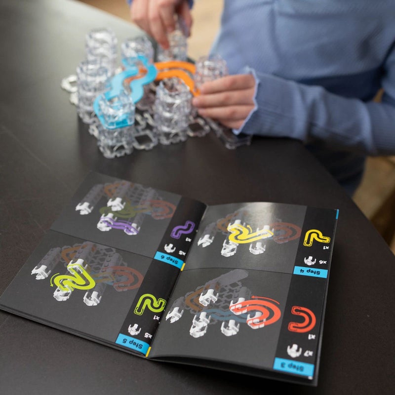 Fat Brain Toys Trestle Tracks Deluxe Marble Run Set, 124-Piece Modular Marble Track, Toys for Kids, Marble Set, Girl and Boy Toys, Fun Toys for Ages 8-13+ - Image 4