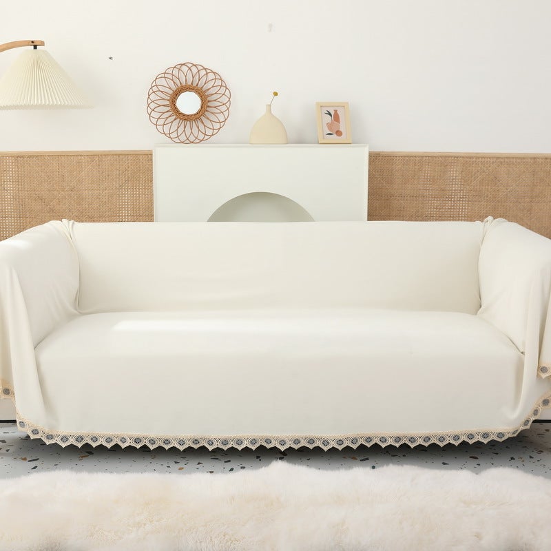 Four Seasons Universal Waterproof Solid Color Cut Velvet Sofa Cover Towel Factory Simple Non-Slip Anti-Urine Anti-Dirty Sofa Towel Cover - Image 1