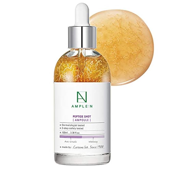 CORÉANA AMPLE:N Peptide Shot Ampoule - Anti-Aging Face Ampoule with Peptide Threads to Minimize Wrinkles and Improve Firmness - Peptide Serum to Lift Sagging Skin - Visibly Plump, 3.38 fl. oz. - Image 1