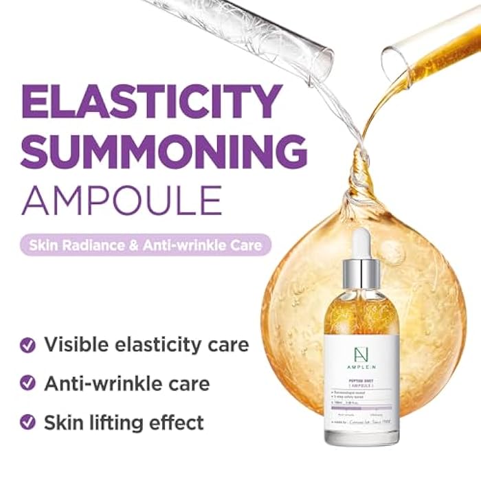 CORÉANA AMPLE:N Peptide Shot Ampoule - Anti-Aging Face Ampoule with Peptide Threads to Minimize Wrinkles and Improve Firmness - Peptide Serum to Lift Sagging Skin - Visibly Plump, 3.38 fl. oz. - Image 2