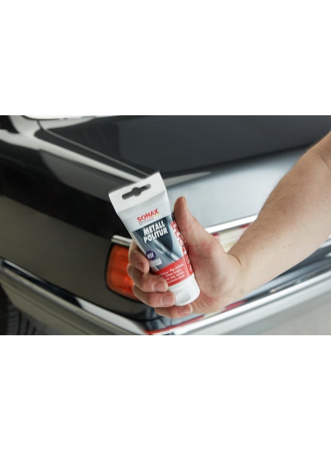 SONAX SONAX Metal Polish â€“ High-Performance Cleaner and Polisher for Chrome, Stainless Steel, Aluminum, Copper, and Brass - Image 4