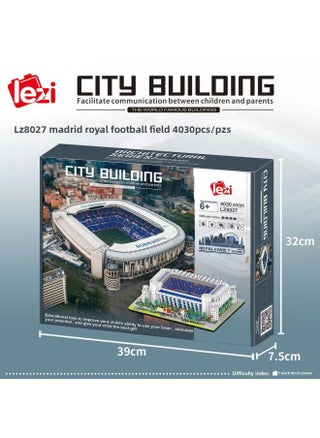 Zhe Gao Le Zi LZ Micro-Diamond Granular Building Blocks Castle Taj Mahal Yellow Crane Tower Tiananmen Square Guofeng Building Model Ornaments-Color:[LZ8027] Real Madrid Football Field - pzsku/Z032C22084C2616384728Z/45/1745980055/0d908fba-2634-4d86-8afd-cdd30951bc94