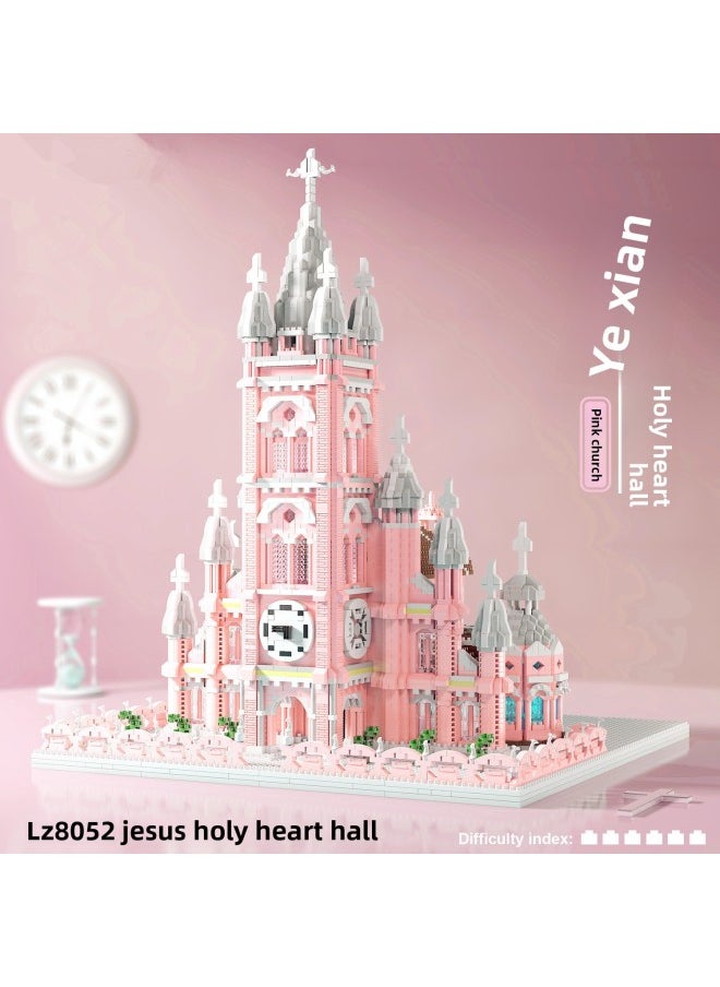 Zhe Gao Le Zi LZ Micro-Diamond Granular Building Blocks Castle Taj Mahal Yellow Crane Tower Tiananmen Square Guofeng Building Model Ornaments-Color:[LZ8027] Real Madrid Football Field