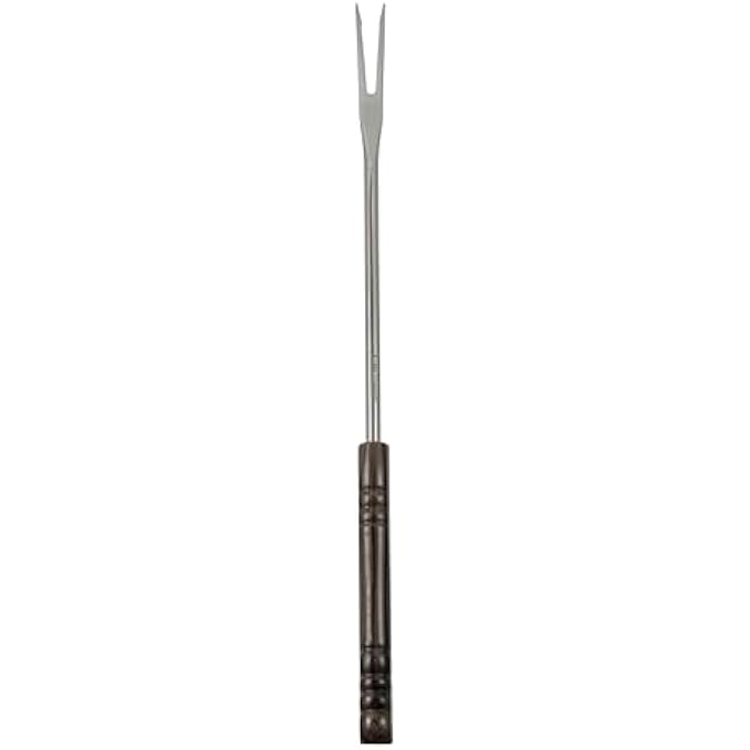 Swissmar Cheese Fondue Forks  Set Of 6 With Dark Wood Numbered Handles  Stainless Steel 3Tine Curved Tips  Heat Resistant  10 Long Fondue Forks For Cheese Bread  Entertaining - Image 2
