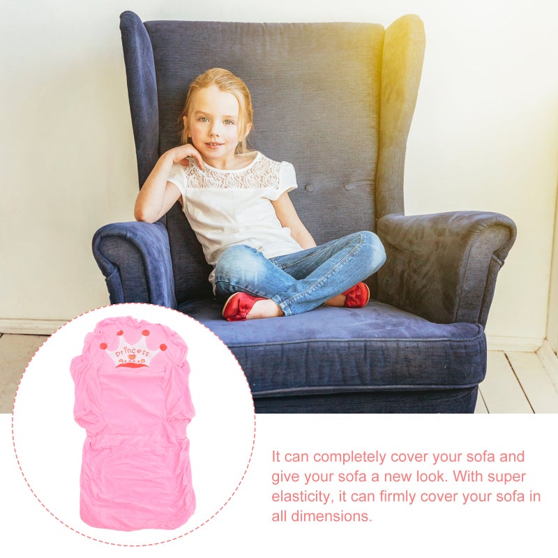 2 pcs Universal Pattern Sofa Cover Elastic All-inclusive Non- Sofa Cover for Kids Baby No Stuffing(Sky ) - Image 3