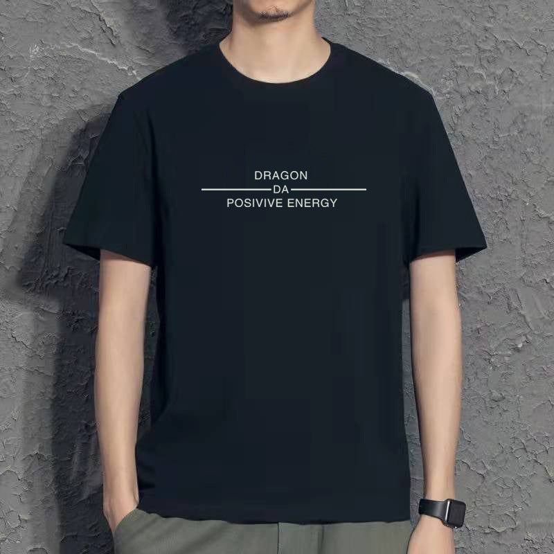 Foreign Trade Cross-border New Casual Men's T-shirt Round Neck Short-sleeved T-shirt Men's Slim-fit Printed Sports Base Shirt - Image 1