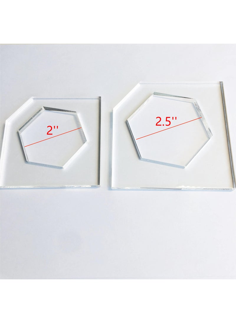 Phocaea Hexagon Cutting Board and Charcuterie Board Handle Template Honeycomb Laser Cut Acrylic Router Template Woodworking Router Template 2 