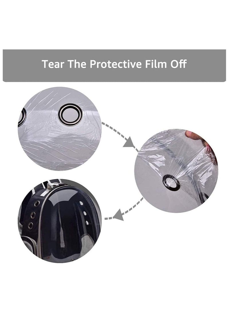 بلومنغ تايم حقيبة ظهر محمولة للحيوانات الأليفة على شكل كبسولة فضائية للقطط باللون الأسود والرمادي - Image 4