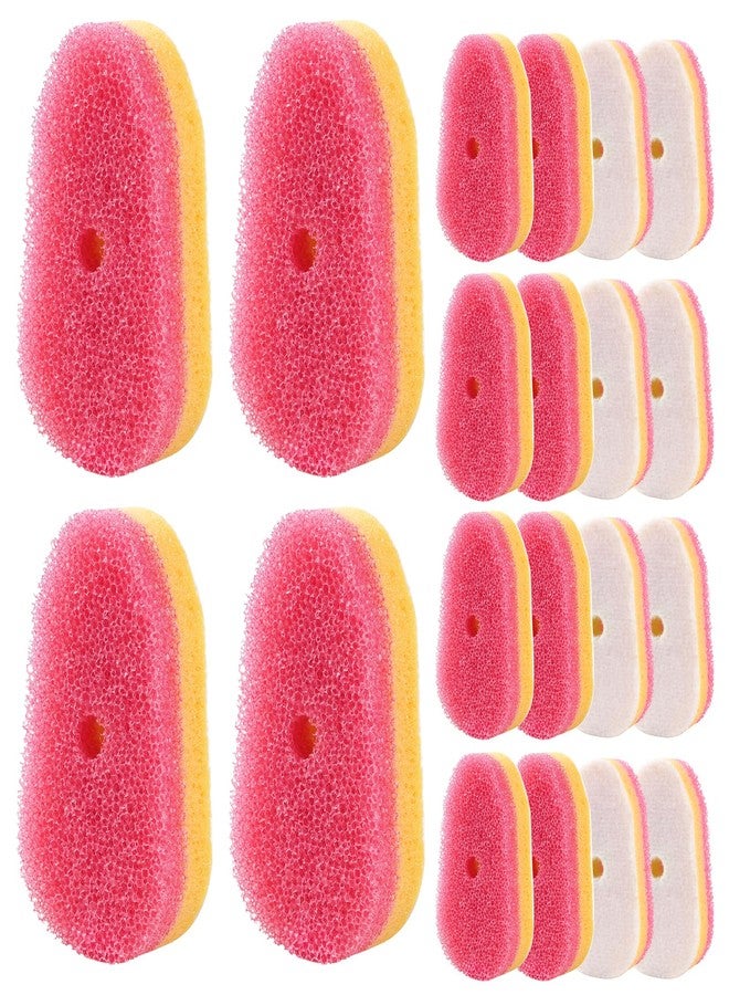 RIMAY Sponge Refills for Scrub Daddy Dish Daddy - 20 Packs Dish Wand Refills, Scrub Brush Replacement Heads, Dish Brush Replacement Head for Kitchen Cleaning, Pink (Only Sponge Heads) - Image 1