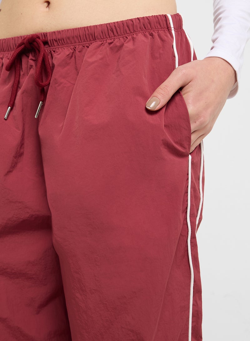 فورورد بنطلون بخصر مطاطي مخطط جانبي منسوج - Image 4