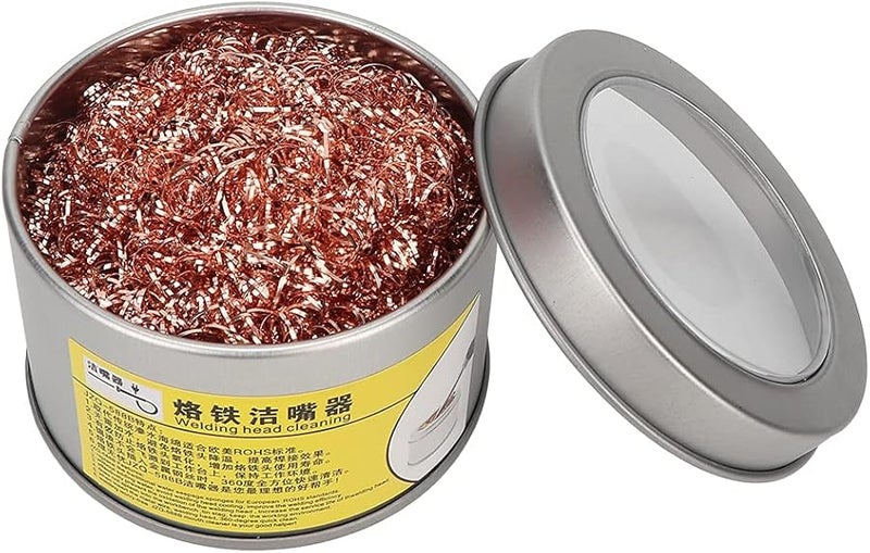 قطعتان من أداة تنظيف رأس مكواة اللحام النحاسية الكروية لتنظيف الأسلاك - Image 3