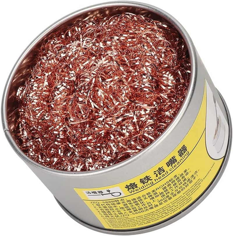 قطعتان من أداة تنظيف رأس مكواة اللحام النحاسية الكروية لتنظيف الأسلاك - Image 4